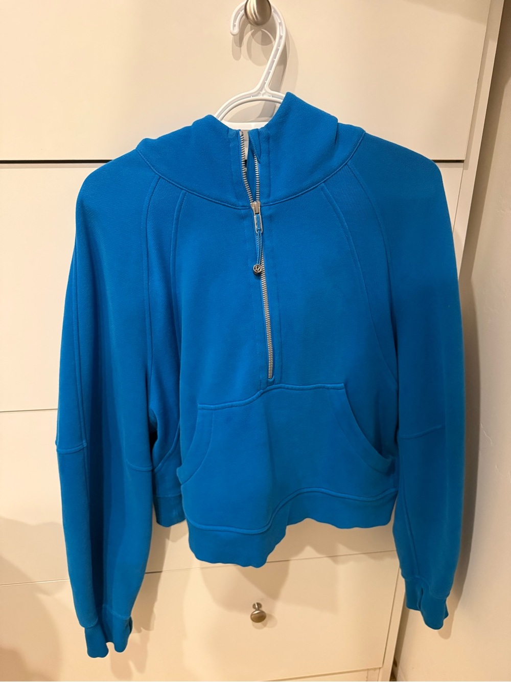 lululemon athletica Bright Blue Half-Zip Cowl Pullover